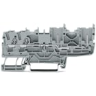 WAGO ELETTRONICA - Morsetto di base per 2 conduttori/2 pin.2,5 mm².per guida DIN 35 x 15 e 35 x 7,5.grigio