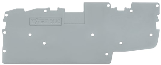 WAGO ELETTRONICA - Piastra terminale e intermedia.spessore 1 mm.grigio