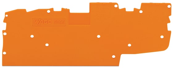 WAGO ELETTRONICA - Piastra terminale e intermedia.spessore 1 mm.arancione