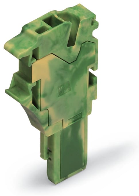 WAGO ELETTRONICA - Modulo iniziale per connettore femmina per 1 conduttore.Push-in CAGE CLAMP®.4 mm².verde-giallo