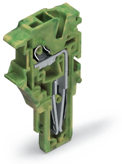 WAGO ELETTRONICA - Modulo terminale per connettore femmina per 1 conduttore.Push-in CAGE CLAMP®.4 mm².verde-giallo