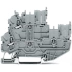 WAGO ELETTRONICA - Morsetto base a due piani 1 conduttore/1 pin?.per guida DIN 35 x 15 e 35 x 7,5.Push-in CAGE CLAMP®.grigio 2022-2201