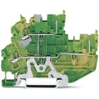 WAGO ELETTRONICA - Morsetto di base a due piani, 2 conduttori/2 pin.Morsetto per conduttore di terra 2 conduttori/2 pin.2,5 mm².verde-giallo