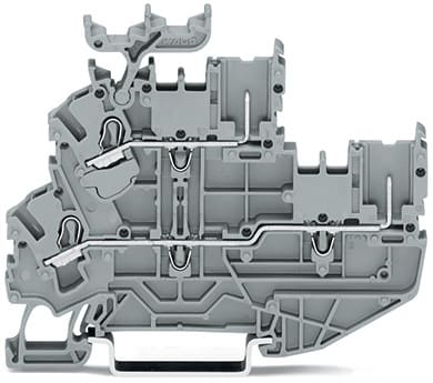WAGO ELETTRONICA - Morsetto base a due piani 1 conduttore/1 pin?.Morsetto passante/passante.2,5 mm².grigio