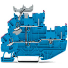 WAGO ELETTRONICA - Morsetto di base a due piani, 2 conduttori/2 pin.Morsetto passante per 2 conduttori/2 pin.2,5 mm².blu