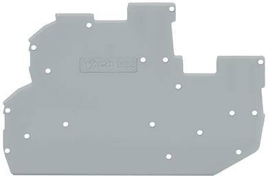 WAGO ELETTRONICA - Piastra terminale e intermedia.spessore 1 mm.grigio