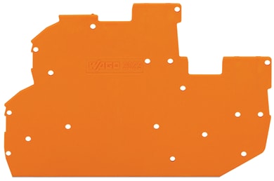 WAGO ELETTRONICA - Piastra terminale e intermedia.spessore 1 mm.arancione
