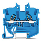 WAGO ELETTRONICA - Morsetto miniaturizzato passante per 2 conduttori.con slot operativi.1 mm².blu