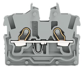 WAGO ELETTRONICA - Morsetto miniaturizzato passante per 2 conduttori.con slot operativi.1 mm².grigio