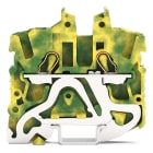 WAGO ELETTRONICA - Morsetto di terra miniaturizzato per 2 conduttori.con slot operativi.2,5 mm².verde-giallo