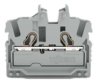 WAGO ELETTRONICA - Morsetto miniaturizzato passante per 2 conduttori.con slot operativi.2,5 mm².grigio