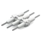 WAGO ELETTRONICA - Collegamento scheda-scheda.Passo pin 3 mm.3 poli.bianco