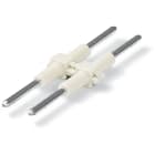 WAGO ELETTRONICA - Collegamento scheda-scheda.Passo pin 4 mm.2 poli.bianco