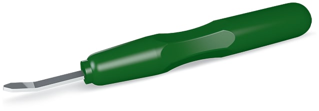 WAGO ELETTRONICA - Utensile.fabbricato in materiale isolante.verde