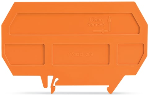 WAGO ELETTRONICA - Separatore per applicazioni Ex e/Ex i.spessore 3 mm.larghezza 90 mm.arancione