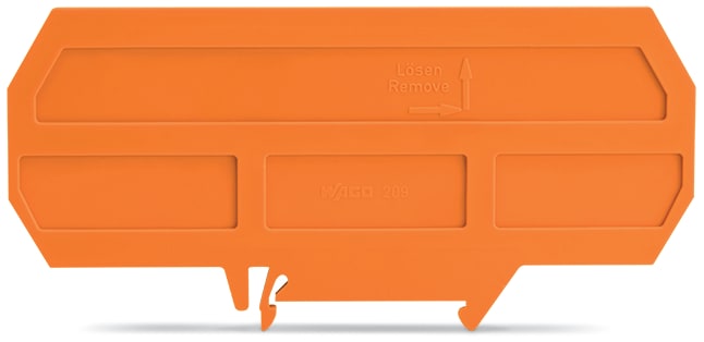 WAGO ELETTRONICA - Separatore per applicazioni Ex e/Ex i.spessore 3 mm.larghezza 120 mm.arancione