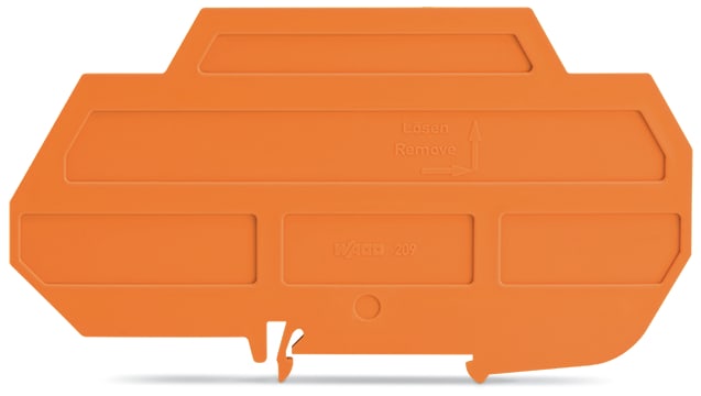 WAGO ELETTRONICA - Separatore per applicazioni Ex e/Ex i.spessore 3 mm.larghezza 125,5 mm.arancione