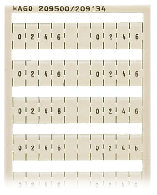 WAGO ELETTRONICA - Scheda di marcatura WSB.come scheda.MARCATO.bianco 209-500/209-134