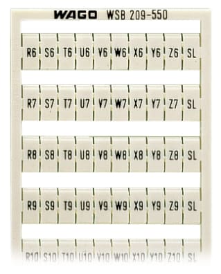 WAGO ELETTRONICA - Scheda di marcatura WSB.come scheda.MARCATO.bianco 209-550