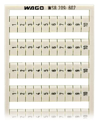 WAGO ELETTRONICA - Scheda di marcatura WSB.come scheda.MARCATO.bianco