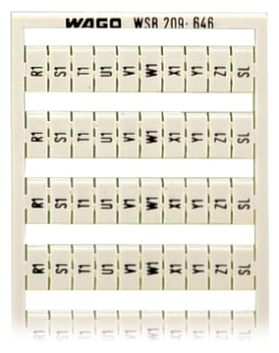 WAGO ELETTRONICA - Scheda di marcatura WSB.come scheda.MARCATO.bianco