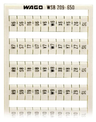 WAGO ELETTRONICA - Scheda di marcatura WSB.come scheda.MARCATO.bianco