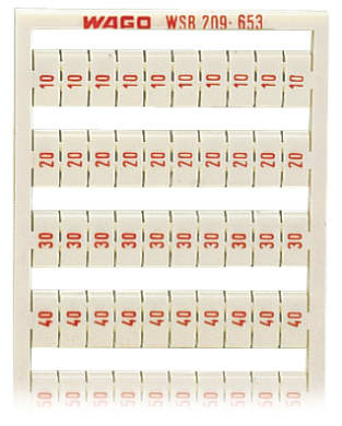 WAGO ELETTRONICA - Scheda di marcatura WSB.come scheda.MARCATO.bianco 209-653