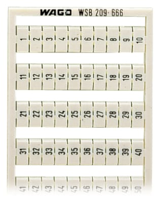 WAGO ELETTRONICA - Scheda di marcatura WSB.come scheda.MARCATO.bianco 209-666
