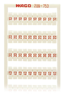 WAGO ELETTRONICA - Scheda di marcatura WSB.come scheda.MARCATO.bianco 209-753