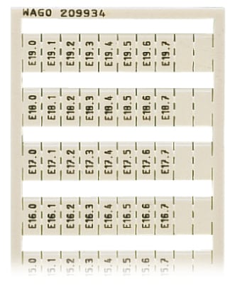 WAGO ELETTRONICA - Scheda di marcatura WSB.come scheda.MARCATO.bianco