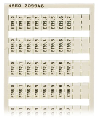 WAGO ELETTRONICA - Scheda di marcatura WSB.come scheda.MARCATO.bianco