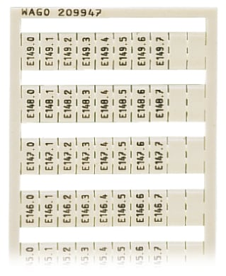 WAGO ELETTRONICA - Scheda di marcatura WSB.come scheda.MARCATO.bianco