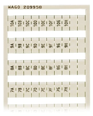 WAGO ELETTRONICA - Scheda di marcatura WSB.come scheda.MARCATO.bianco 209-958