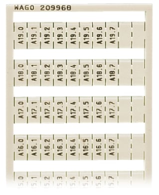 WAGO ELETTRONICA - Scheda di marcatura WSB.come scheda.MARCATO.bianco 209-968