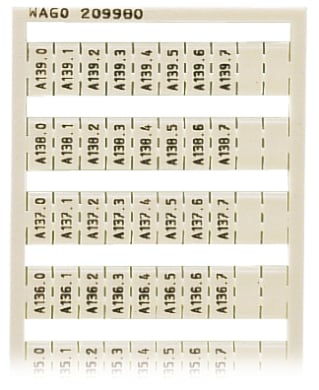 WAGO ELETTRONICA - Scheda di marcatura WSB.come scheda.MARCATO.bianco