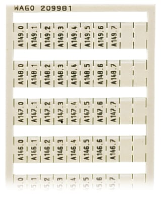 WAGO ELETTRONICA - Scheda di marcatura WSB.come scheda.MARCATO.bianco