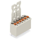WAGO ELETTRONICA - Connettore femmina 1 cond. THT, dritt..pulsante.Push-in CAGE CLAMP®.grigio chiaro 2091-1156