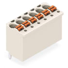 WAGO ELETTRONICA - Connettore femmina 1 cond. THT, dritt..pulsante.Push-in CAGE CLAMP®.grigio chiaro