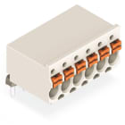 WAGO ELETTRONICA - Connettore femmina 1 cond. THT, ang..pulsante.Push-in CAGE CLAMP®.grigio chiaro