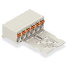 WAGO ELETTRONICA - Connettore femmina 1 cond. THT, ang..pulsante.Push-in CAGE CLAMP®.grigio chiaro