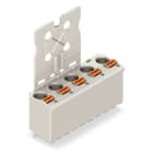 WAGO ELETTRONICA - Connettore femmina 1 cond. THT, dritt..pulsante.Push-in CAGE CLAMP®.grigio chiaro