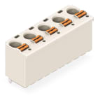 WAGO ELETTRONICA - Connettore femmina 1 cond. THT, dritt..pulsante.Push-in CAGE CLAMP®.grigio chiaro
