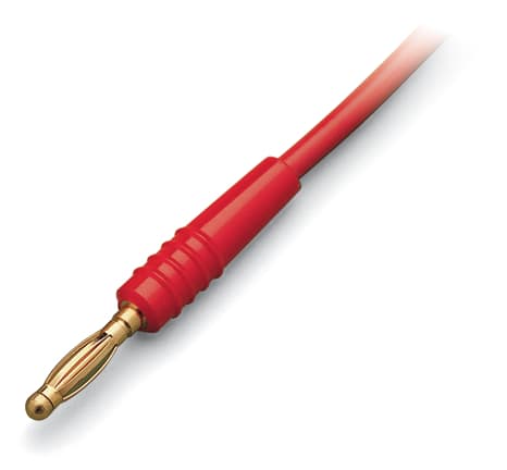 WAGO ELETTRONICA - Spina di prova.Ø 2 mm.con cavo di 500 mm.rosso
