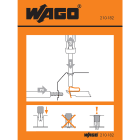 WAGO ELETTRONICA - Etichette adesive con istruzioni operative.per morsetti per il montaggio su guida con cablaggio laterale.Serie da 279 a 284