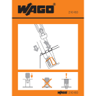 WAGO ELETTRONICA - Etichette adesive con istruzioni operative.per morsetti per montaggio su guida con cablaggio frontale, tipo inclinato.Serie 280 e 281, da 780 a 784
