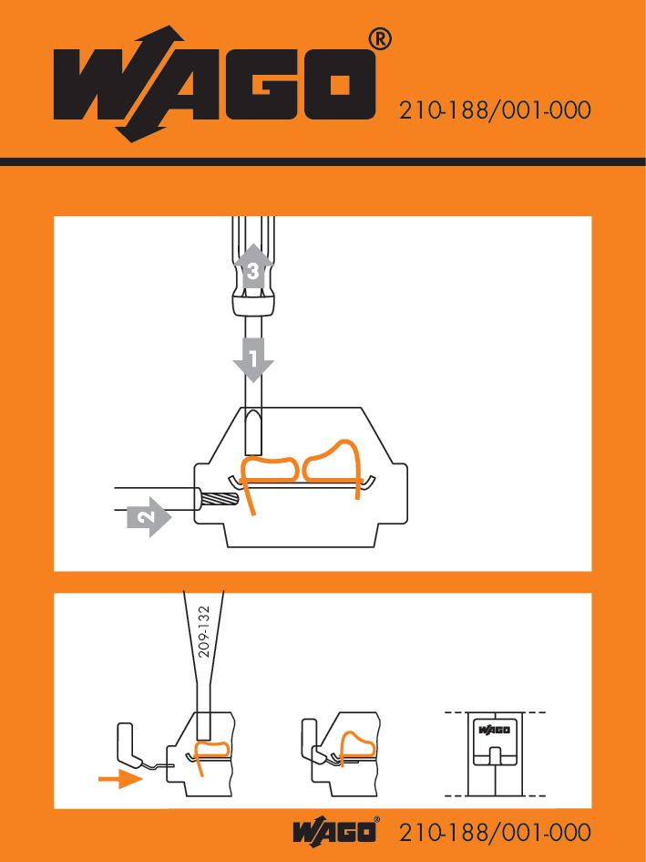 WAGO ELETTRONICA - Etichette adesive con istruzioni operative.per morsettiere a cablaggio laterale.Serie da 260 a 262