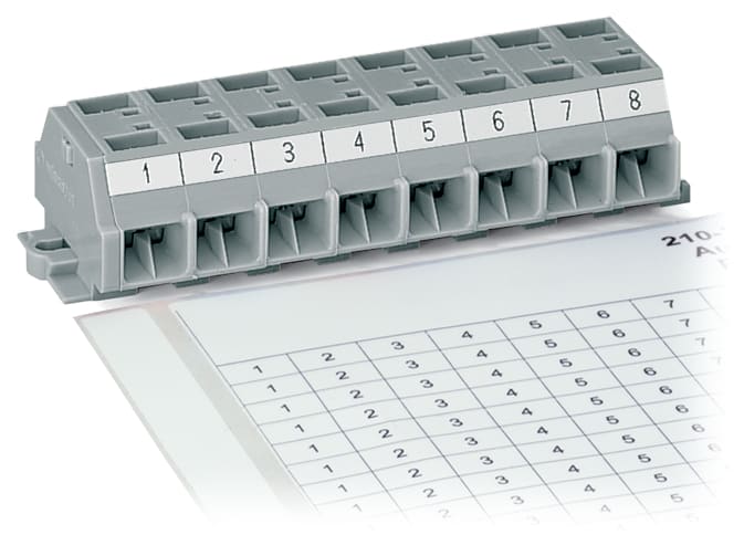 WAGO ELETTRONICA - Strisce di marcatura.come un foglio DIN A4.MARCATO.bianco