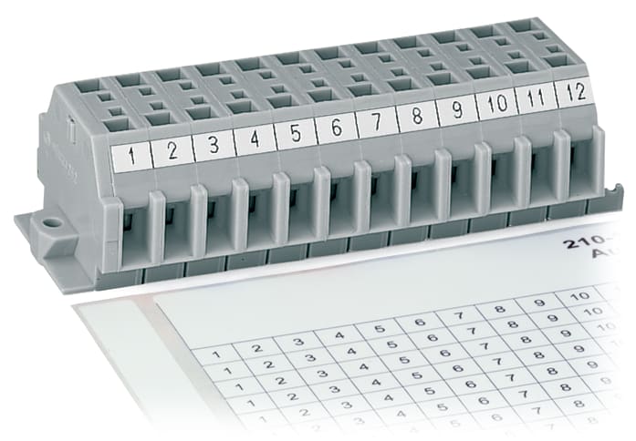 WAGO ELETTRONICA - Strisce di marcatura.come un foglio DIN A4.MARCATO.bianco