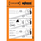 WAGO ELETTRONICA - Etichette adesive con istruzioni operative.per morsetti TOPJOB®S per montaggio su guida.Serie 2001/2002/2004/2006/2010/2016