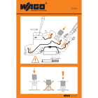 WAGO ELETTRONICA - Etichette adesive con istruzioni operative.per morsetti per installazione a più piani con CAGE CLAMP® COMPACT.Serie 775